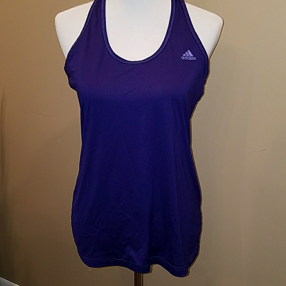 Adidas Purple Climalite Racer Back Active Tank Top